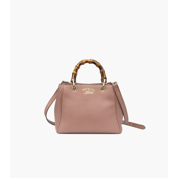 GUCCI Pink Bamboo Tote Bag A-A13784 - Picture 1 of 11